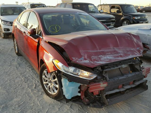 3FA6P0G75GR214216 - 2016 FORD FUSION S RED photo 1