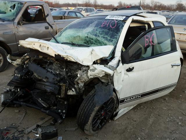 3C3CFFFH9FT502288 - 2015 FIAT 500 ABARTH WHITE photo 2