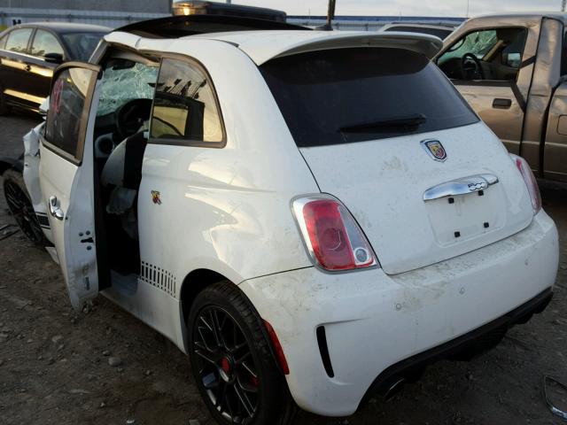 3C3CFFFH9FT502288 - 2015 FIAT 500 ABARTH WHITE photo 3