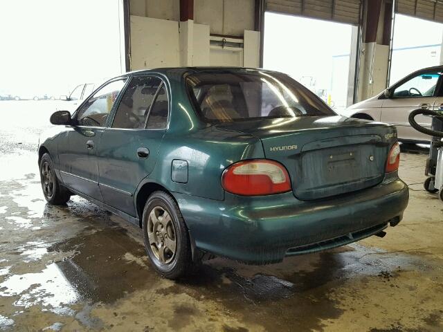 KMHVF24NXXU541433 - 1999 HYUNDAI ACCENT GL GREEN photo 3