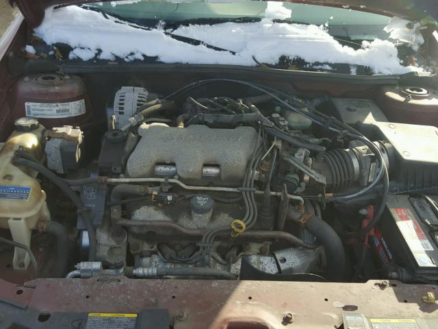 1G1NE52J92M709511 - 2002 CHEVROLET MALIBU LS BURGUNDY photo 7