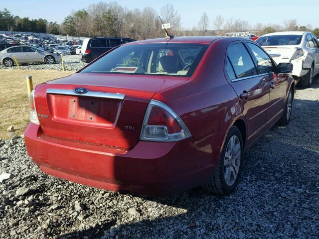 3FAHP08Z68R275956 - 2008 FORD FUSION SEL RED photo 4