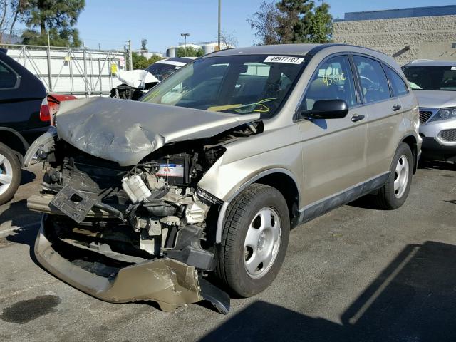 5J6RE38359L021991 - 2009 HONDA CR-V LX TAN photo 2