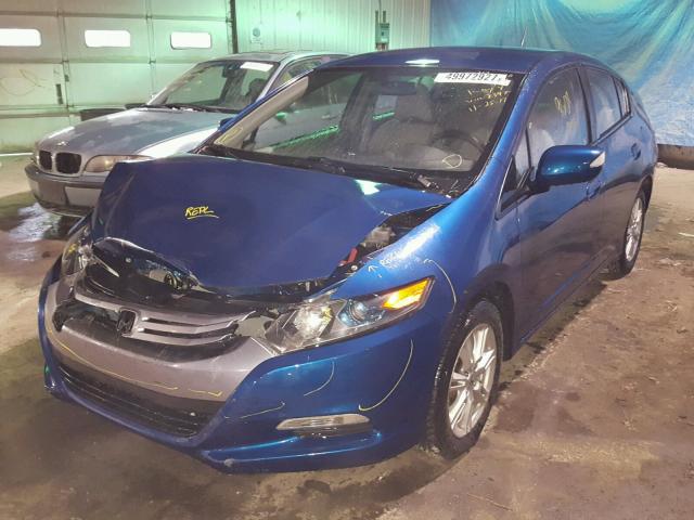 JHMZE2H78BS002347 - 2011 HONDA INSIGHT EX BLUE photo 2