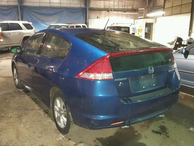 JHMZE2H78BS002347 - 2011 HONDA INSIGHT EX BLUE photo 3