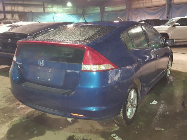 JHMZE2H78BS002347 - 2011 HONDA INSIGHT EX BLUE photo 4