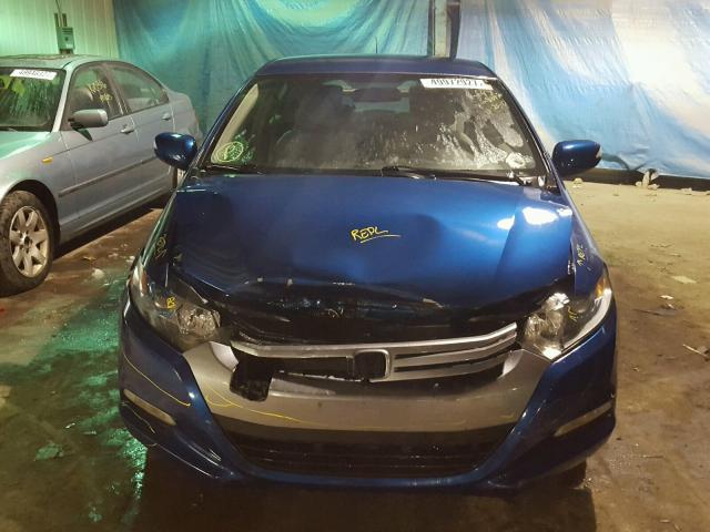 JHMZE2H78BS002347 - 2011 HONDA INSIGHT EX BLUE photo 9