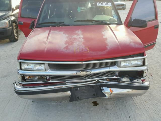 1GNEC13R4XJ379206 - 1999 CHEVROLET TAHOE C150 RED photo 7