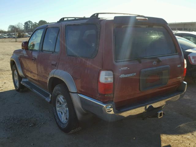 JT3GN86R410208408 - 2001 TOYOTA 4RUNNER SR MAROON photo 3