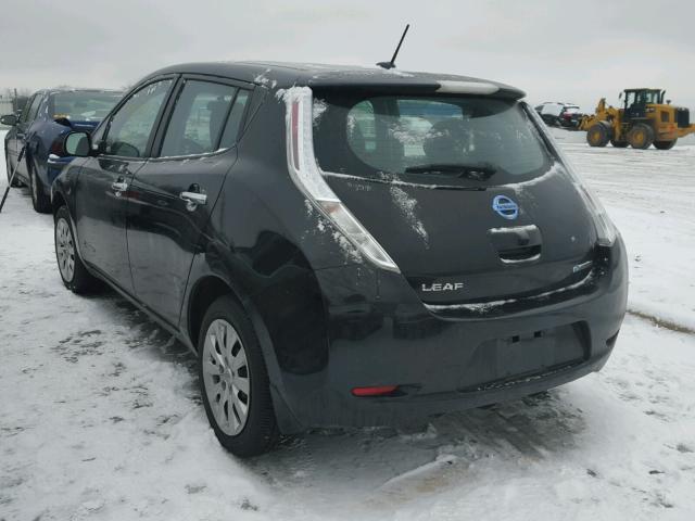 1N4AZ0CP9FC318277 - 2015 NISSAN LEAF S BLACK photo 3