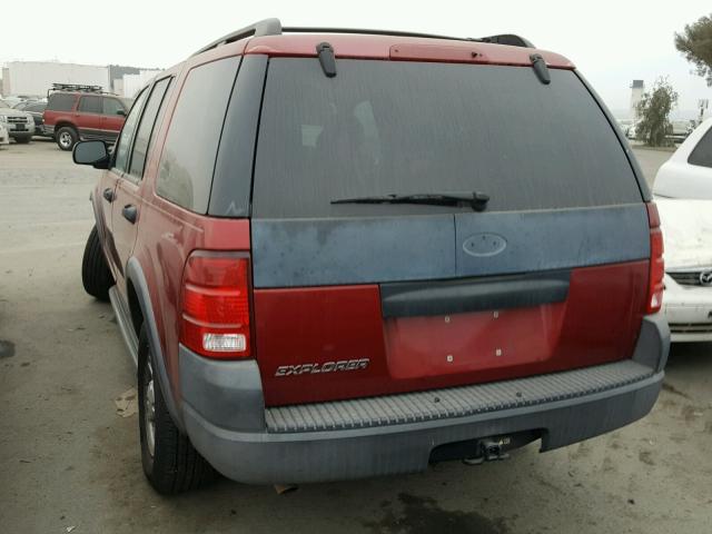 1FMZU62K03ZA39440 - 2003 FORD EXPLORER X BURGUNDY photo 3