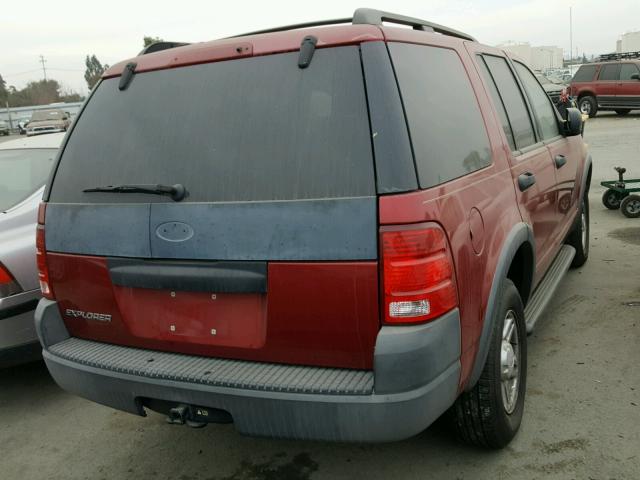 1FMZU62K03ZA39440 - 2003 FORD EXPLORER X BURGUNDY photo 4