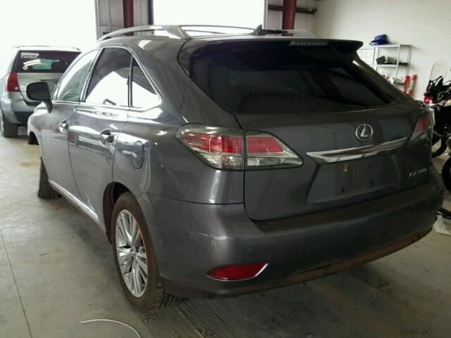 2T2BK1BA5DC167461 - 2013 LEXUS RX 350 GRAY photo 3