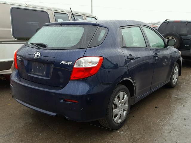 2T1KU40E39C137663 - 2009 TOYOTA COROLLA MA BLUE photo 4