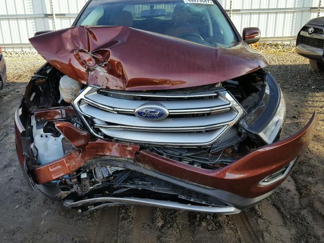 2FMPK4K99GBB09301 - 2016 FORD EDGE TITAN BURGUNDY photo 7