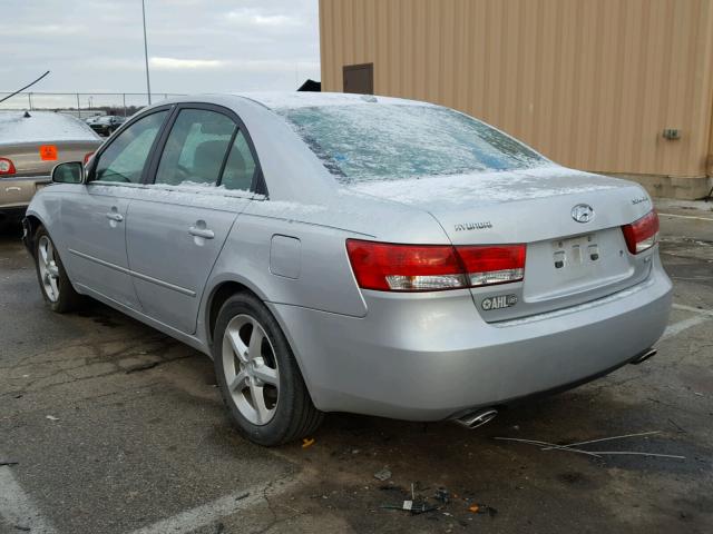 5NPEU46F87H275819 - 2007 HYUNDAI SONATA SE SILVER photo 3