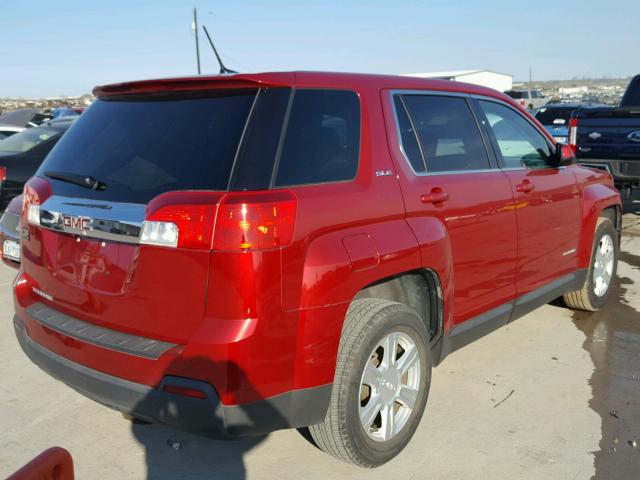 2GKALMEK8E6256581 - 2014 GMC TERRAIN SL RED photo 4