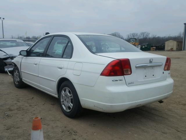 1HGES16562L063535 - 2002 HONDA CIVIC LX WHITE photo 3