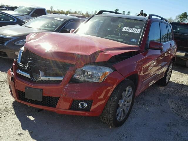 WDCGG5GB1BF574311 - 2011 MERCEDES-BENZ GLK 350 RED photo 2