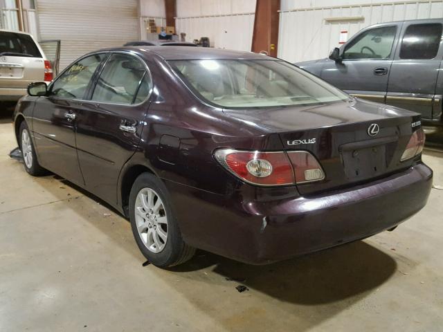 JTHBF30G620085580 - 2002 LEXUS ES 300 MAROON photo 3