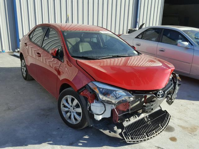 2T1BURHE2EC130845 - 2014 TOYOTA COROLLA L RED photo 1