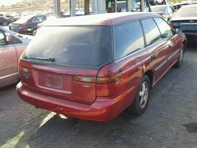 4S3BK4358V7308808 - 1997 SUBARU LEGACY L BURGUNDY photo 4