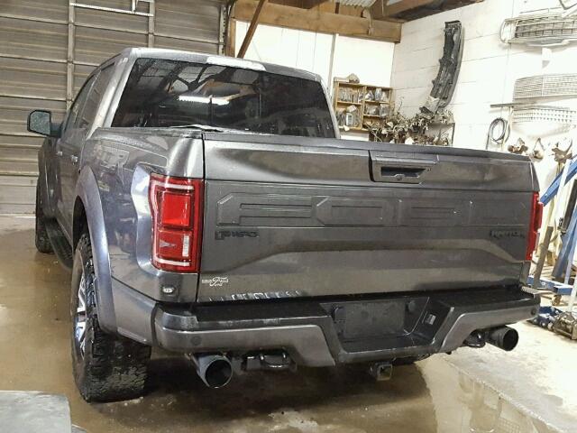 1FTFW1RGXHFB66890 - 2017 FORD F150 RAPTO GRAY photo 3