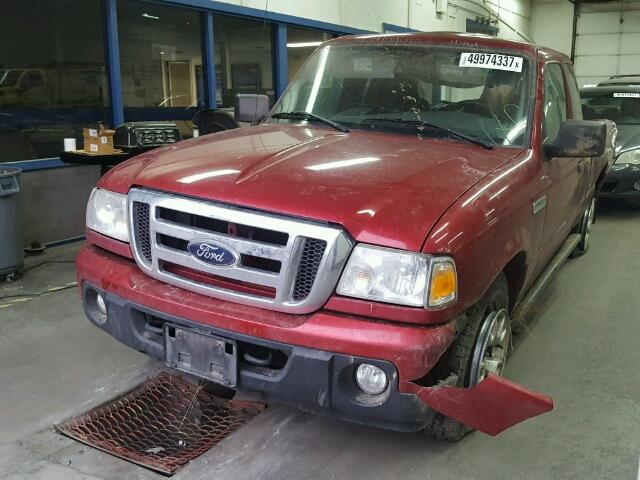 1FTZR45E79PA54053 - 2009 FORD RANGER SUP MAROON photo 2