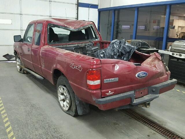1FTZR45E79PA54053 - 2009 FORD RANGER SUP MAROON photo 3