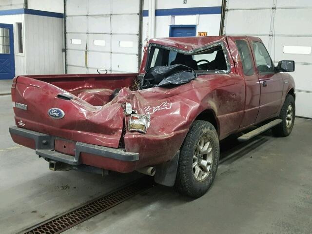 1FTZR45E79PA54053 - 2009 FORD RANGER SUP MAROON photo 4