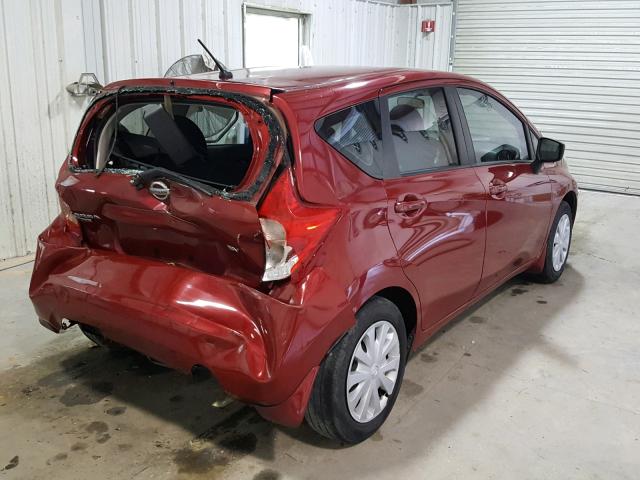 3N1CE2CP2FL377821 - 2015 NISSAN VERSA NOTE RED photo 4