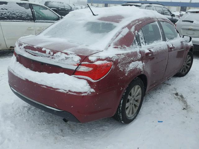 1C3BC1FB2BN583986 - 2011 CHRYSLER 200 TOURIN RED photo 4