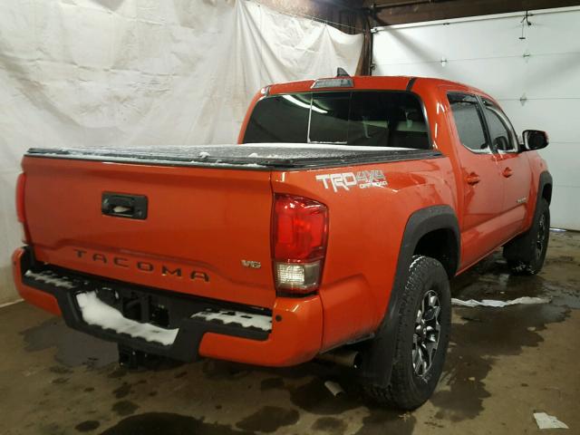 5TFCZ5AN4HX106478 - 2017 TOYOTA TACOMA DOU ORANGE photo 4