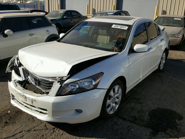 1HGCP36858A048673 - 2008 HONDA ACCORD EXL WHITE photo 2