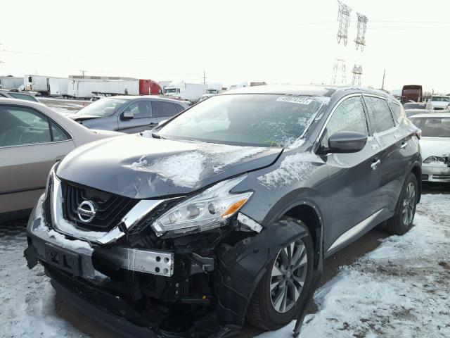 5N1AZ2MH3HN136347 - 2017 NISSAN MURANO S GRAY photo 2