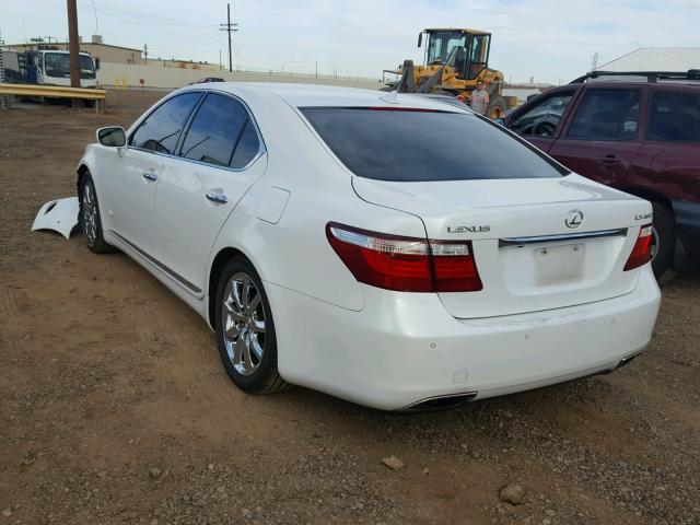 JTHBL46F685060008 - 2008 LEXUS LS 460 WHITE photo 3