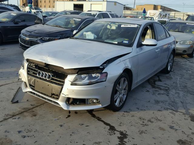 WAUBFAFL5BN049244 - 2011 AUDI A4 PREMIUM SILVER photo 2