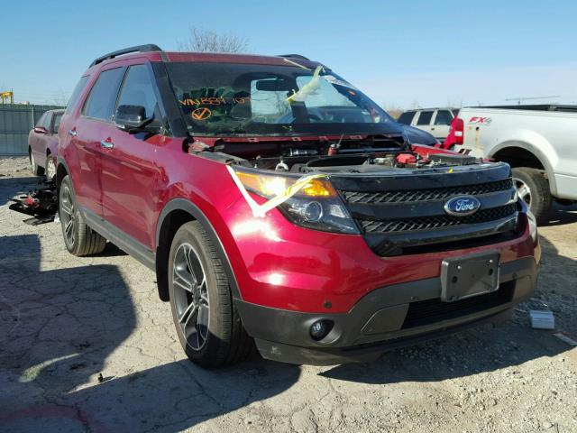 1FM5K8GT7EGB89707 - 2014 FORD EXPLORER S RED photo 1