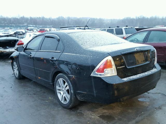 3FAHP07Z77R225275 - 2007 FORD FUSION SE BLACK photo 3