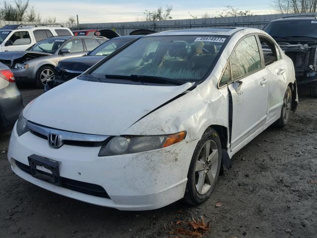 1HGFA15876L007340 - 2006 HONDA CIVIC EX WHITE photo 2