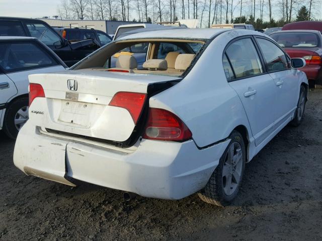 1HGFA15876L007340 - 2006 HONDA CIVIC EX WHITE photo 4