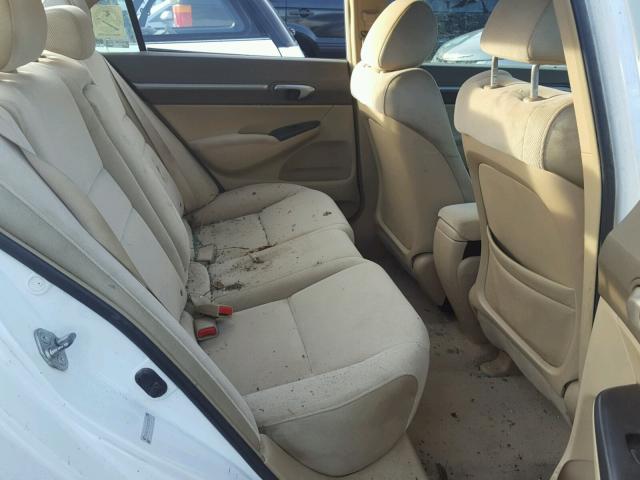 1HGFA15876L007340 - 2006 HONDA CIVIC EX თეთრი ფოტო 6