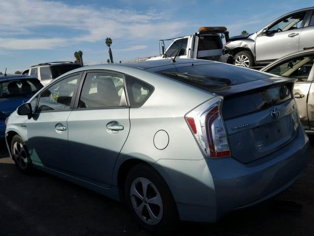 JTDKN3DU6F1936152 - 2015 TOYOTA PRIUS TEAL photo 3