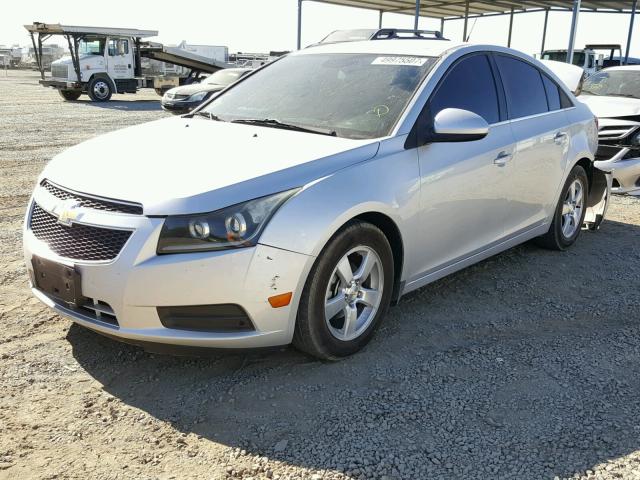 1G1PC5SB4E7153313 - 2014 CHEVROLET CRUZE LT SILVER photo 2