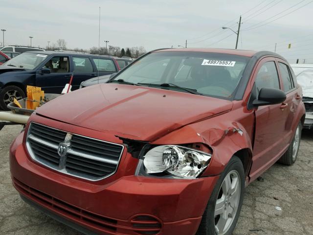 1B3HB48A89D119892 - 2009 DODGE CALIBER SX ORANGE photo 2