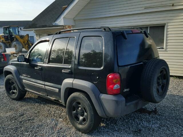 1J4GL48KX2W343640 - 2002 JEEP LIBERTY SP BLACK photo 3