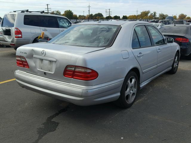 WDBJF70J21B328237 - 2001 MERCEDES-BENZ E 430 SILVER photo 4