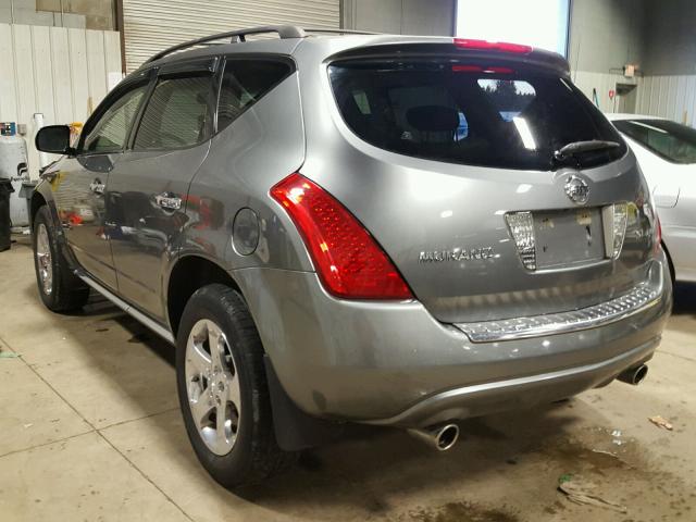 JN8AZ08W57W663496 - 2007 NISSAN MURANO SL GRAY photo 3