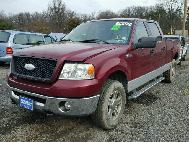 1FTPW14V26KD63678 - 2006 FORD F150 SUPER MAROON photo 2