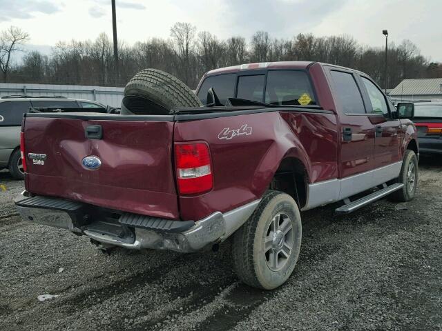 1FTPW14V26KD63678 - 2006 FORD F150 SUPER MAROON photo 4